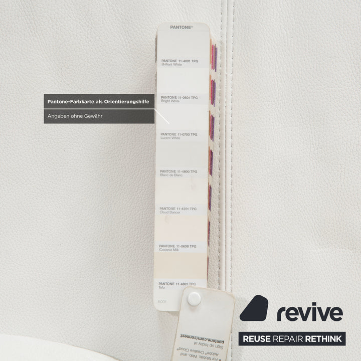 Ewald Schillig Brand Face Canapé d'angle en cuir Blanc Canapé Canapé