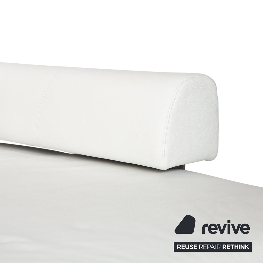 Ewald Schillig Brand Face Leather Corner Sofa White Sofa Couch