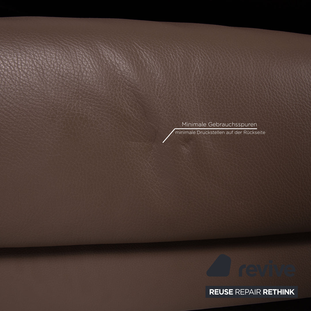 Ewald Schillig Brand Face Leather Sofa Brown Corner Sofa Couch