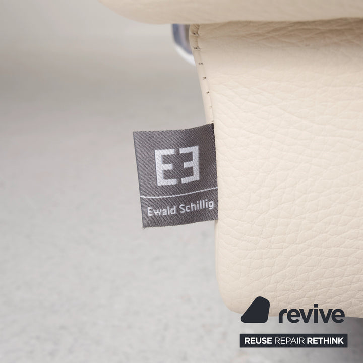 Ewald Schillig Brand Face Leather Sofa Cream Corner Sofa