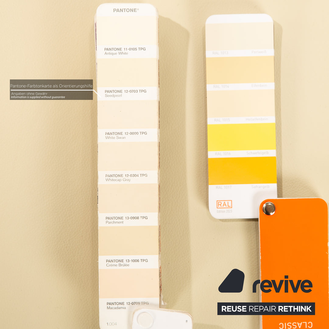 Ewald Schillig Brand Face Leder Sofa Garnitur Creme Recamiere Rechts Ecksofa Hocker Sofa Couch