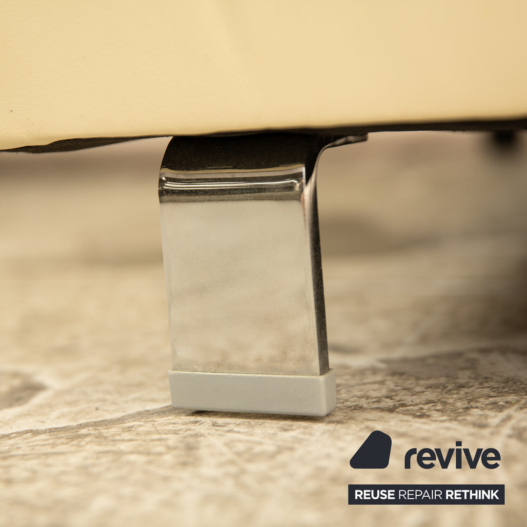 Ewald Schillig Brand Face Leder Sofa Garnitur Creme Recamiere Rechts Ecksofa Hocker Sofa Couch