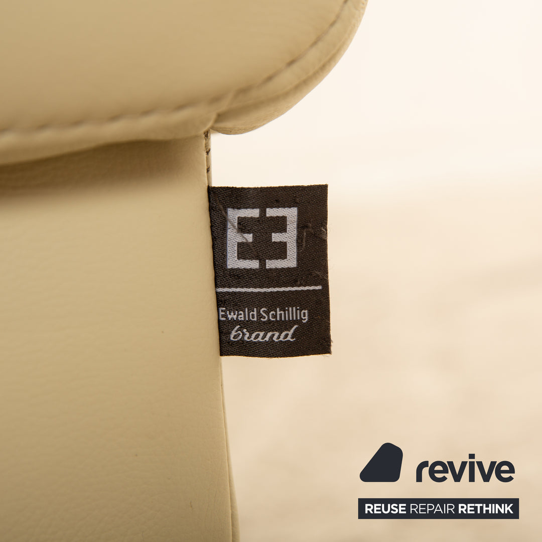 Ewald Schillig Brand Face Leder Sofa Garnitur Creme Recamiere Rechts Ecksofa Hocker Sofa Couch
