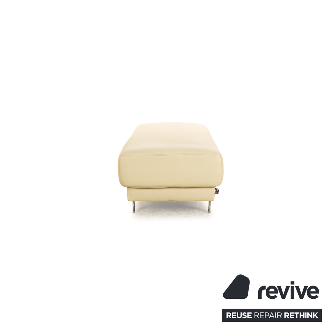 Ewald Schillig Brand Face Leder Sofa Garnitur Creme Recamiere Rechts Ecksofa Hocker Sofa Couch