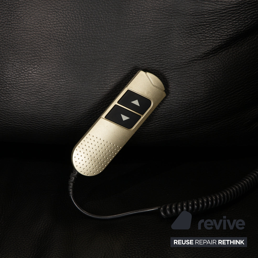 Ewald Schillig Brand Face Leder Sofa Garnitur Schwarz Ecksofa Hocker Recamiere Links elektrische Funktion
