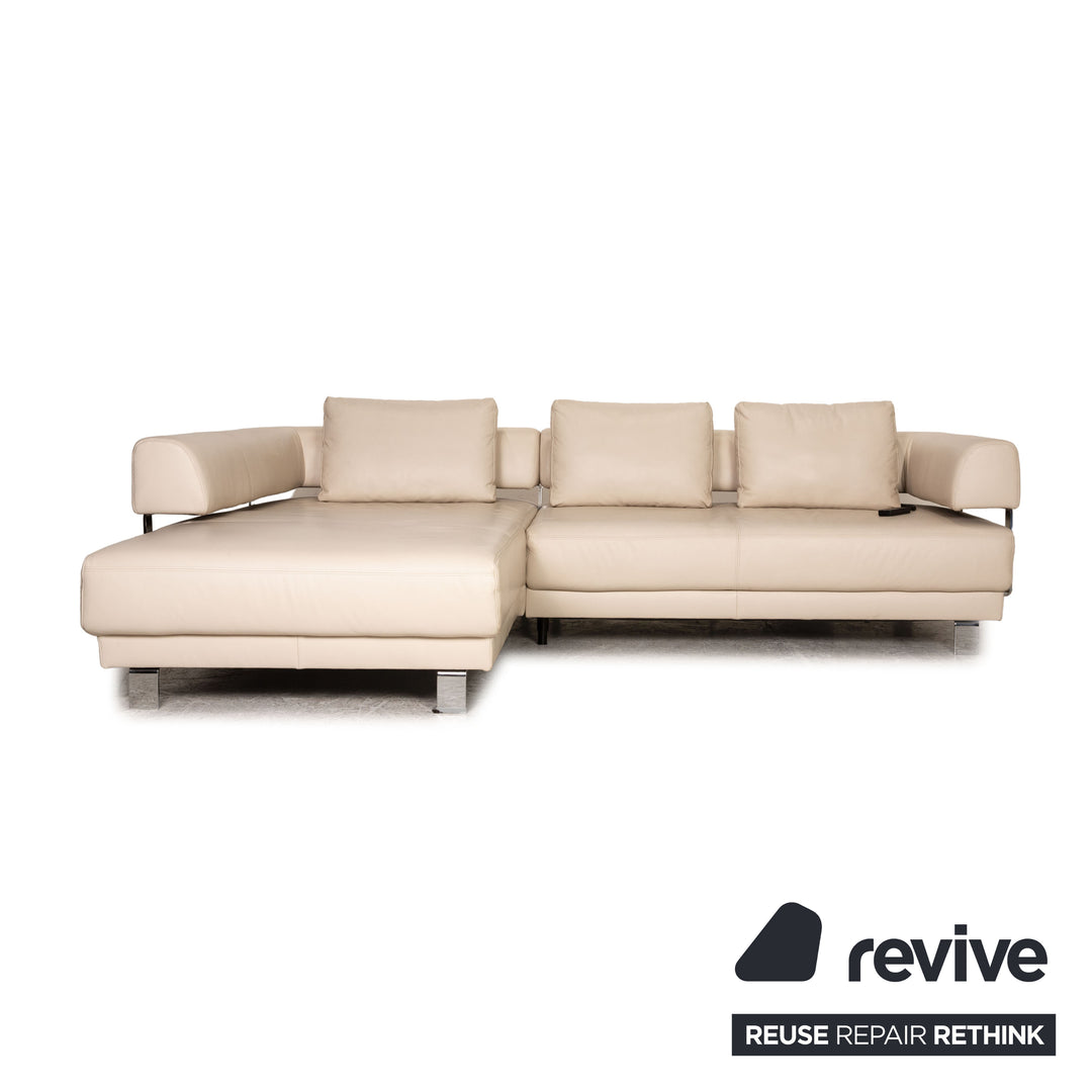 Ewald Schillig Brand Face Sofa Cream Corner Sofa Couch electr. function