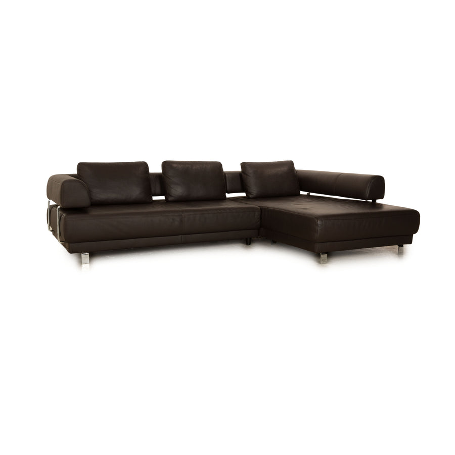 Ewald Schillig Brand Face Sofa Dunkelbraun Ecksofa Couch