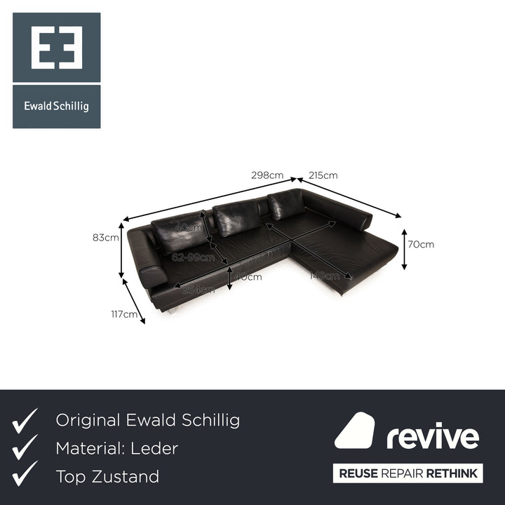 Ewald Schillig Brand Face Sofa Schwarz Ecksofa Couch Funktion