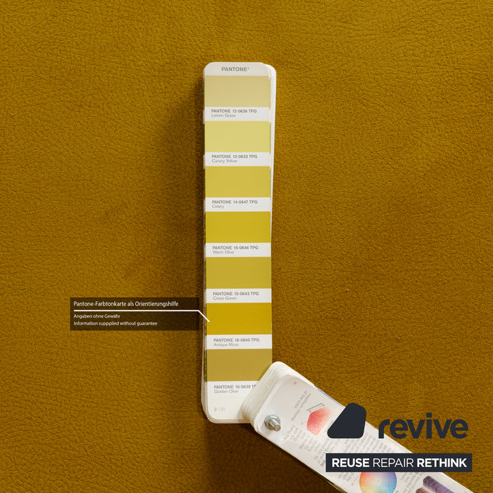 Ewald Schillig Brand Face Stoff Ecksofa Gelb Braun Récamière rechts Sofa Couch