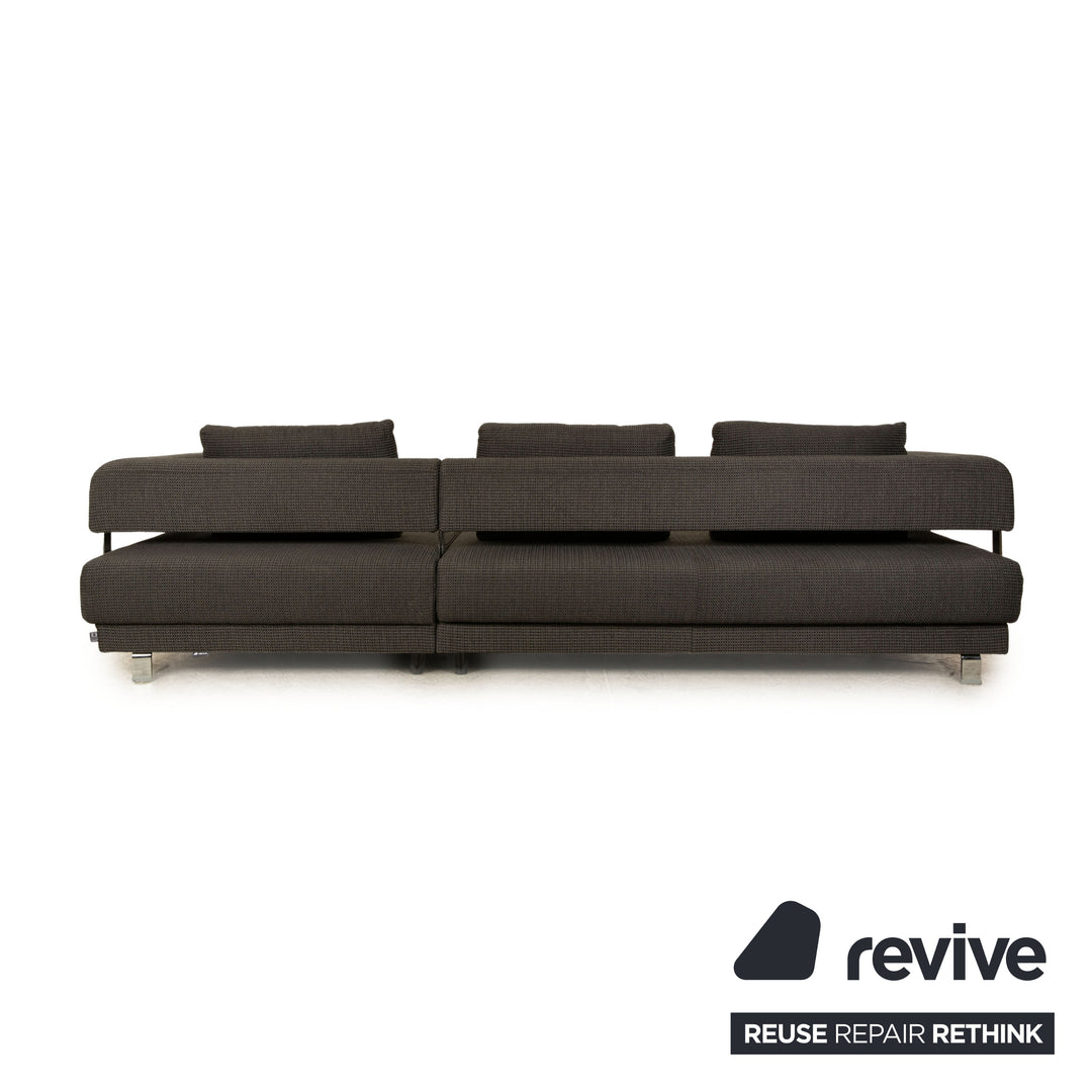 Ewald Schillig Brand Face Alcantara Stoff Ecksofa Grau Recamiere Rechts Sofa Couch manuelle Funktion