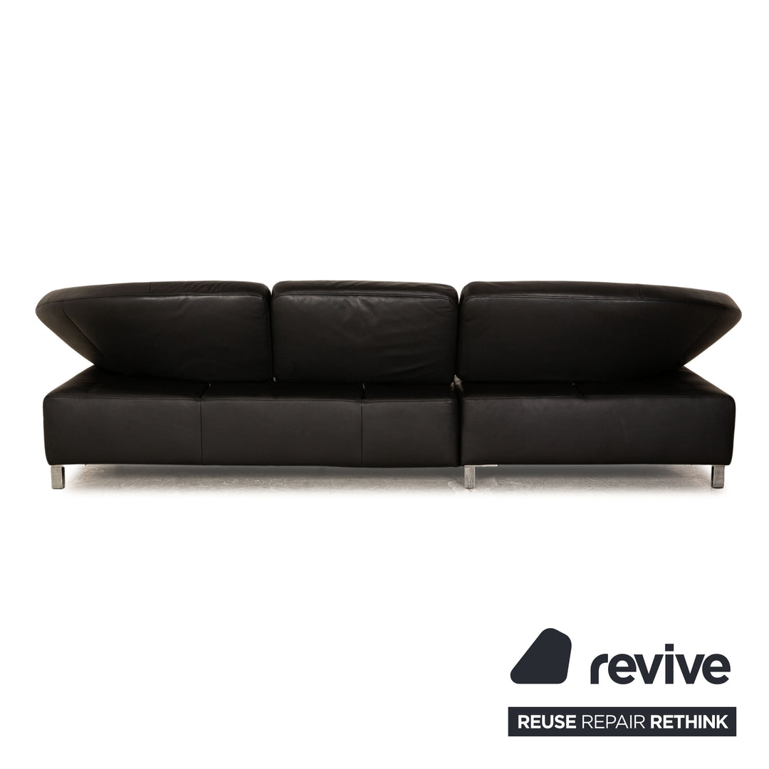 Ewald Schillig Butterfly Leder Ecksofa Schwarz Couch Sofa manuelle Funktion