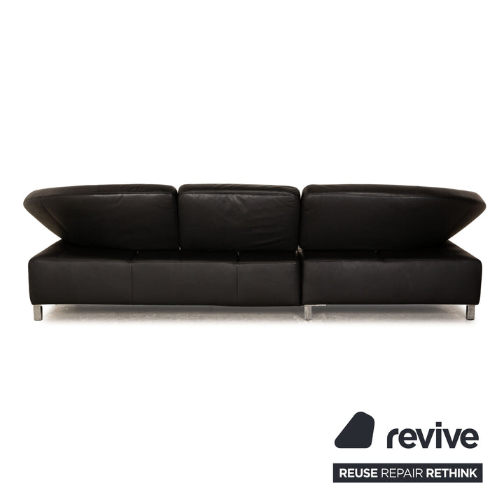 Ewald Schillig Butterfly Leder Ecksofa Schwarz Couch Sofa manuelle Funktion