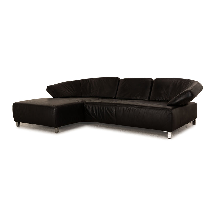 Ewald Schillig Butterfly Leder Ecksofa Schwarz Couch Sofa manuelle Funktion