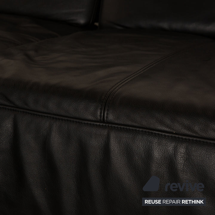 Ewald Schillig Butterfly Leder Ecksofa Schwarz Couch Sofa manuelle Funktion