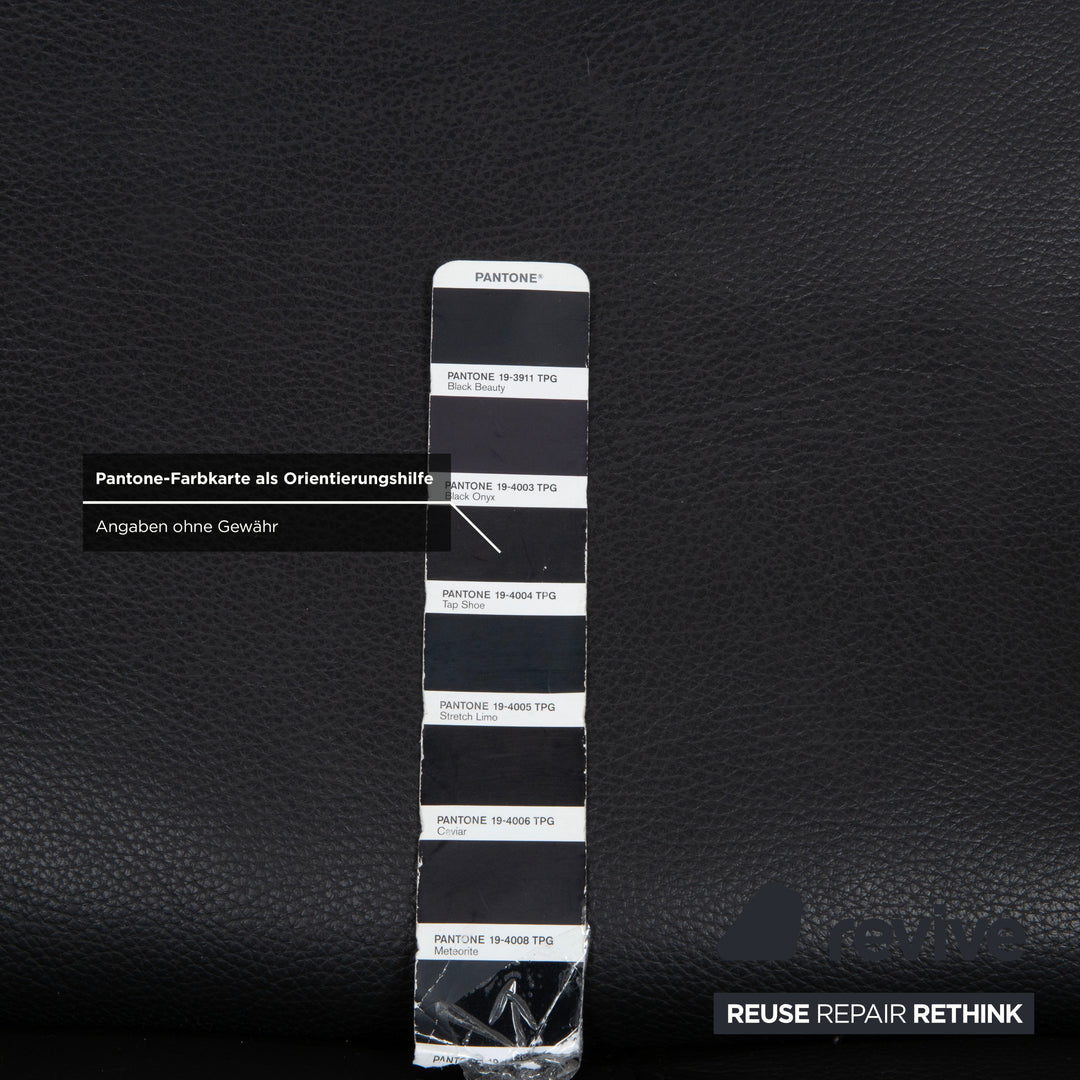 Ewald Schillig Butterfly Leder Ecksofa Schwarz manuelle Funktion Sofa Couch