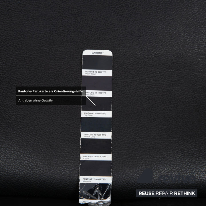 Ewald Schillig Butterfly Leder Ecksofa Schwarz manuelle Funktion Sofa Couch