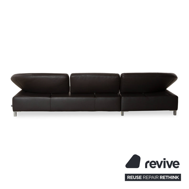 Canapé d'angle Ewald Schillig Butterfly en cuir noir fonction manuelle canapé divan