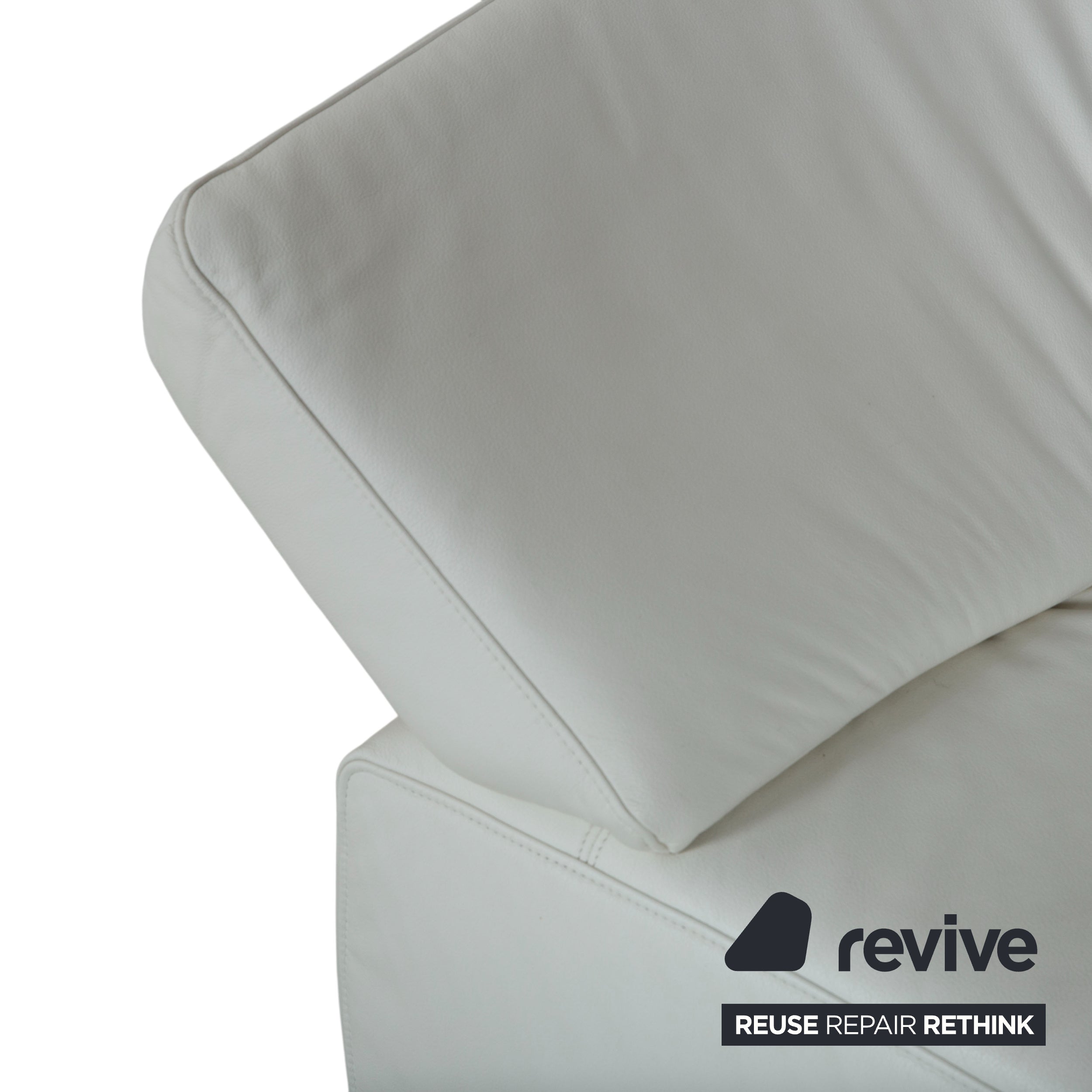 Ewald Schillig Butterfly Leder Ecksofa Weiß manuelle Funktion Recamiere Rechts Couch