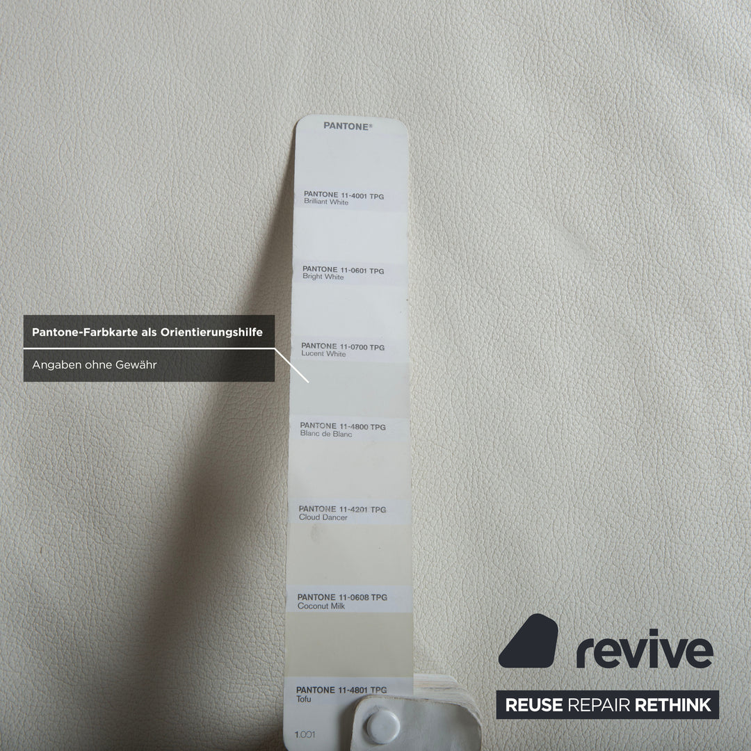 Ewald Schillig Butterfly Leder Ecksofa Weiß manuelle Funktion Recamiere Rechts Couch