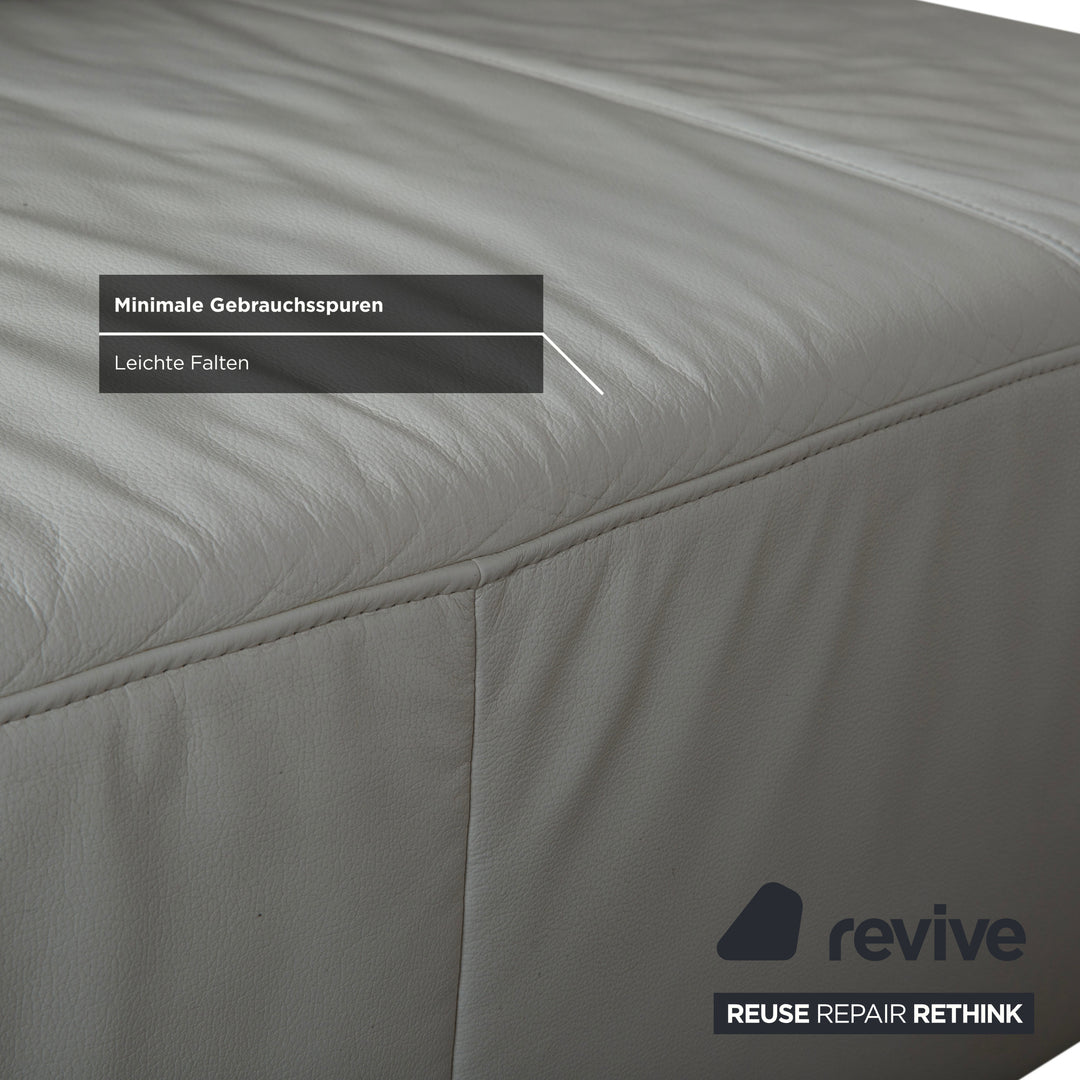 Ewald Schillig Butterfly Leder Ecksofa Weiß manuelle Funktion Recamiere Rechts Couch