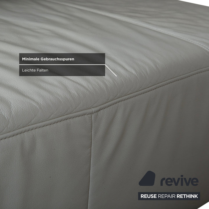 Ewald Schillig Butterfly Leder Ecksofa Weiß manuelle Funktion Recamiere Rechts Couch