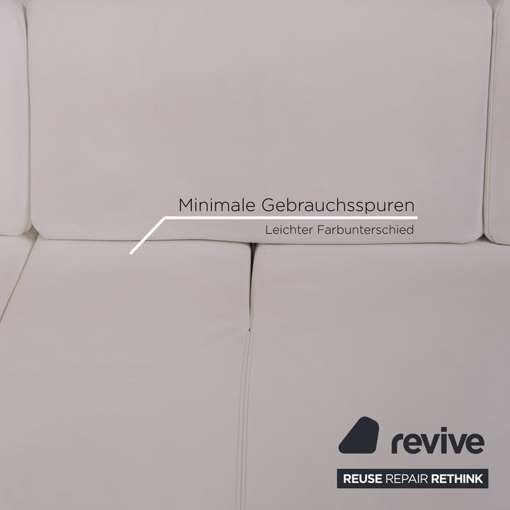 Ewald Schillig Butterfly Leder Sofa Weiß Ecksofa #14897
