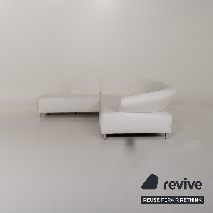 Ewald Schillig Butterfly Leder Sofa Weiß Ecksofa #14897