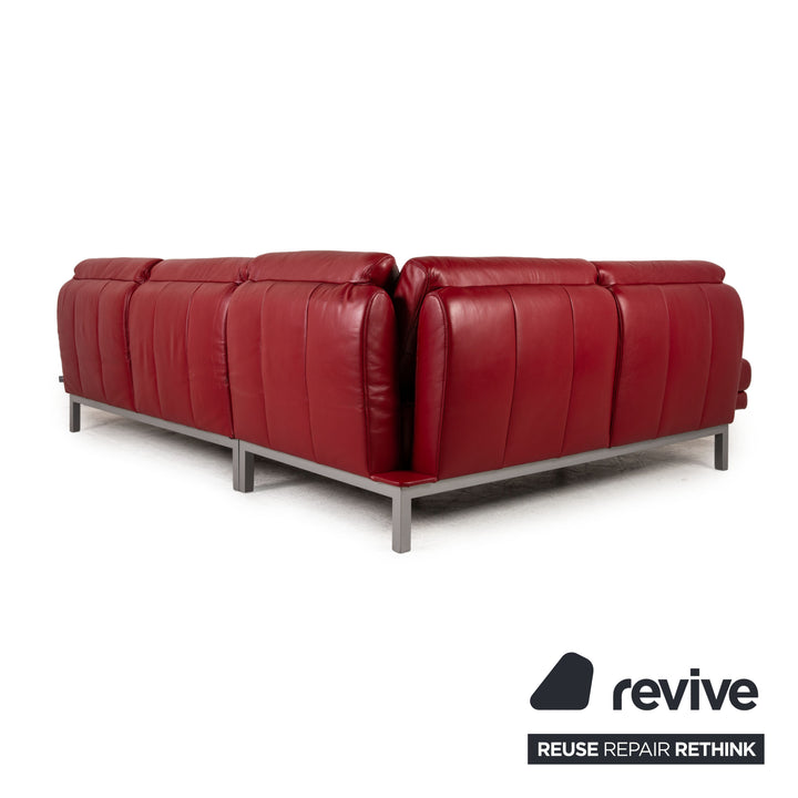Ewald Schillig Westside Leder Ecksofa Rot Sofa Couch Funktion