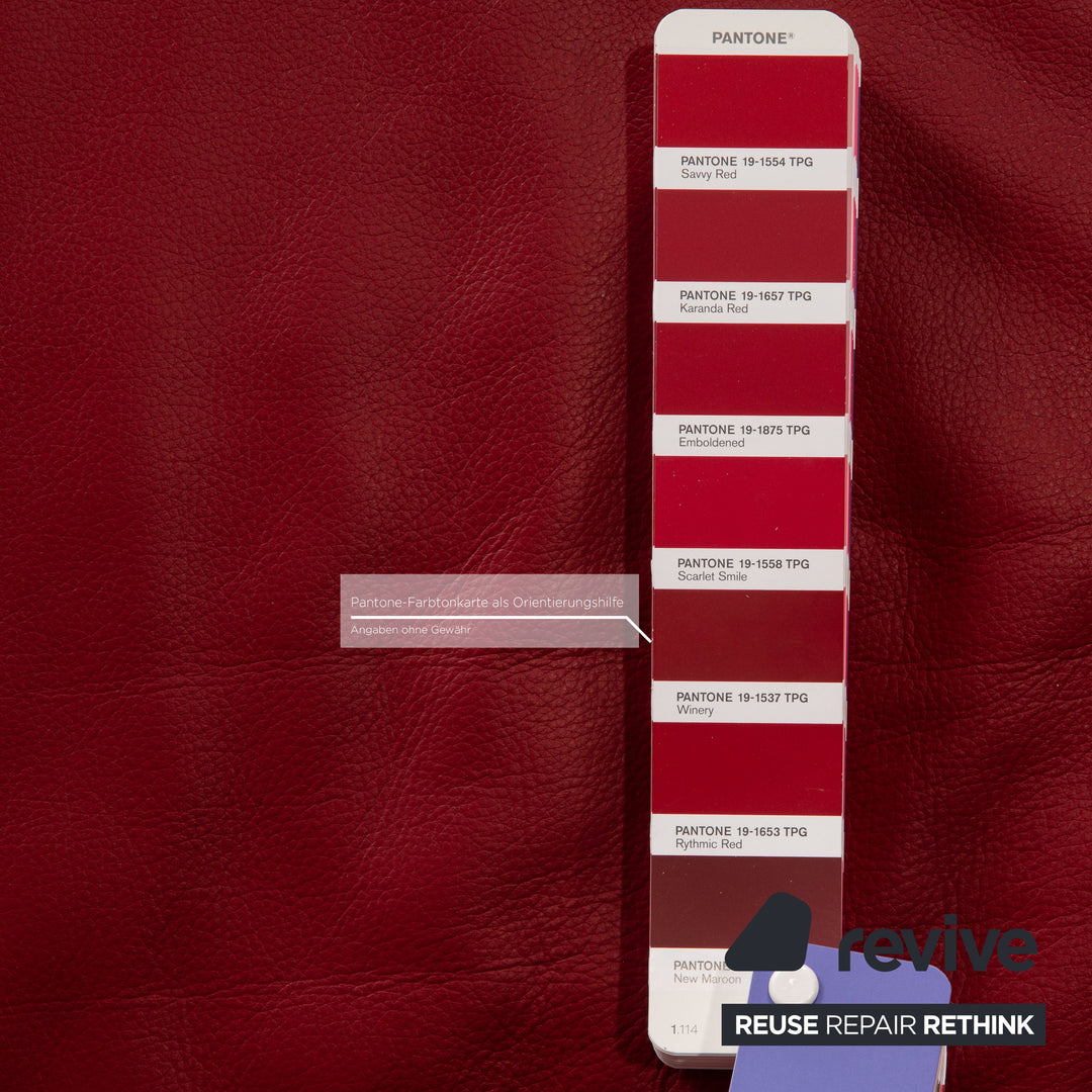 Ewald Schillig Westside Leder Ecksofa Rot Sofa Couch Funktion
