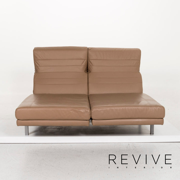 Ewald Schillig Westside Leder Sofa Braun Hellbraun Zweisitzer Couch #13050