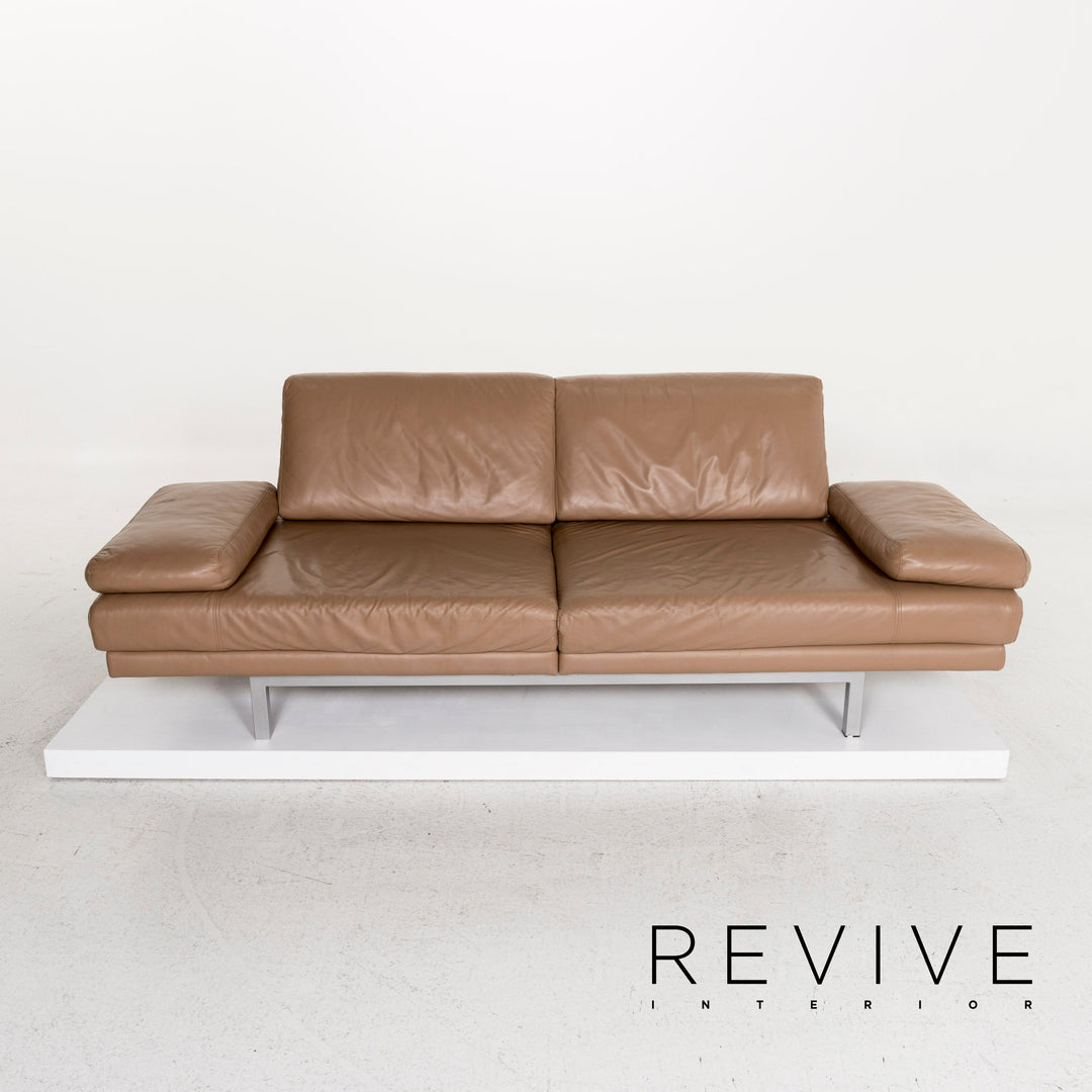 Ewald Schillig Westside Leder Sofa Braun Hellbraun Zweisitzer Couch #13050