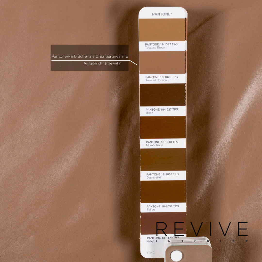 Ewald Schillig Westside Leder Sofa Braun Hellbraun Zweisitzer Couch #13050