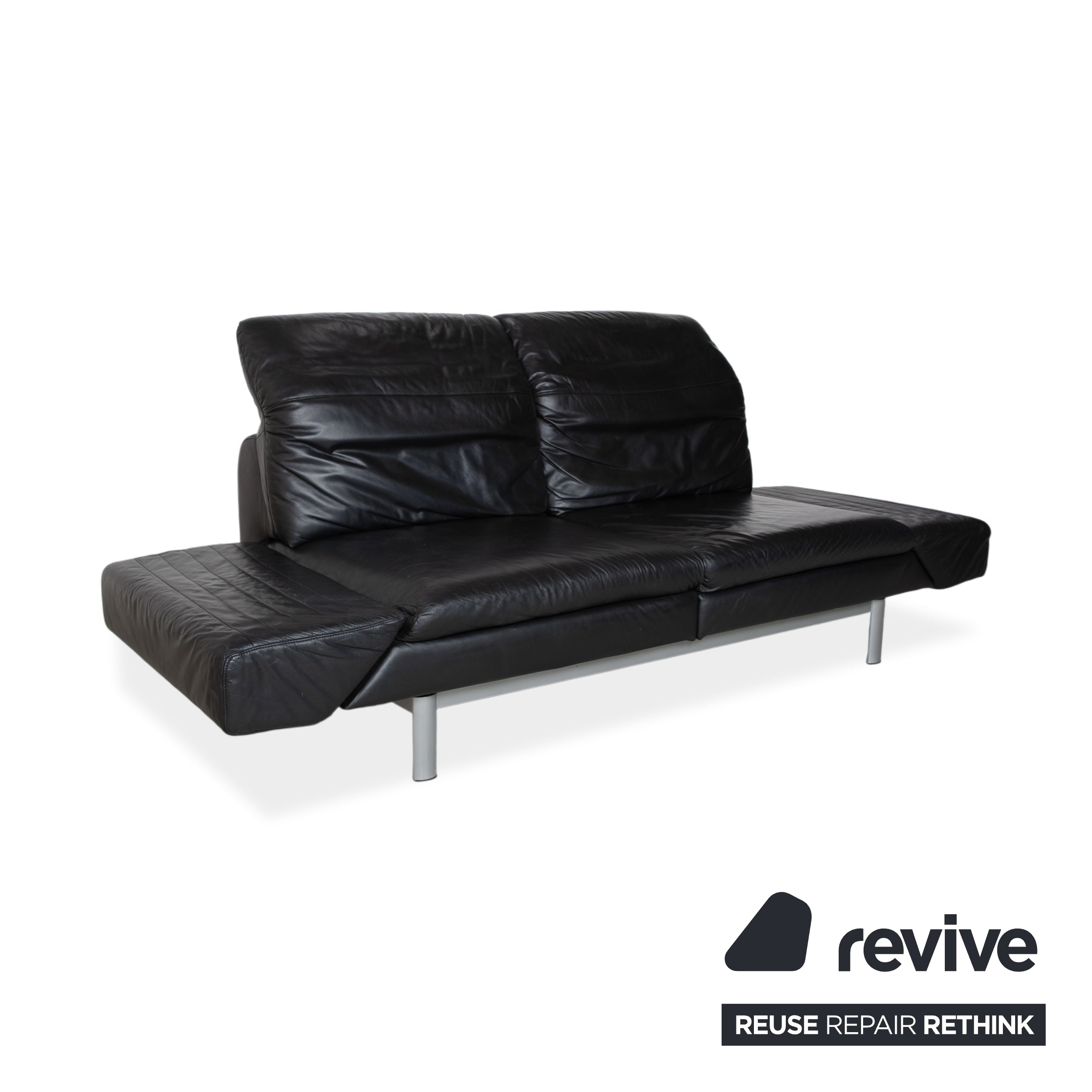 Ewald Schillig Columbo Kompaktes Leder Sofa mit Funktionalem Komfort
