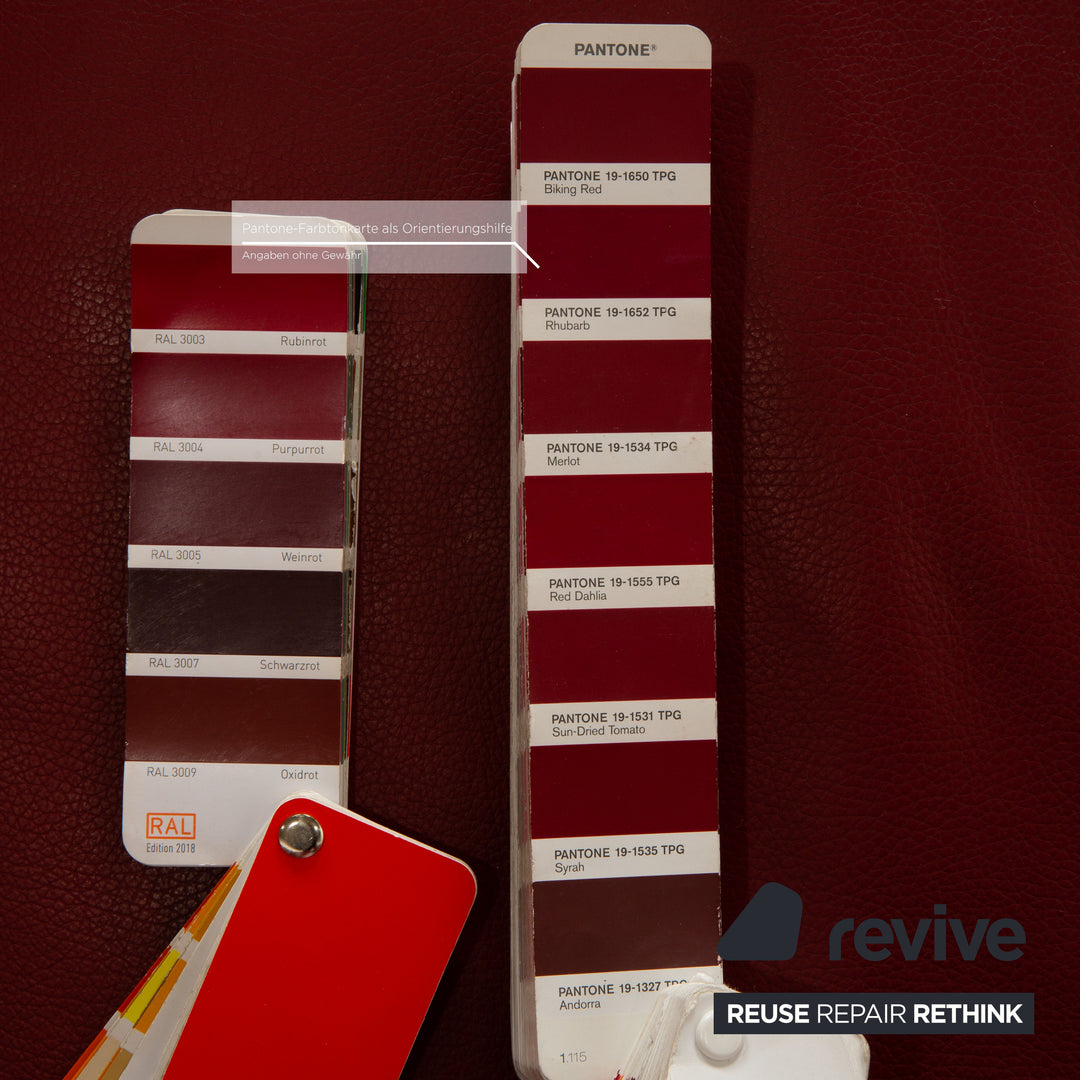 Ewald Schillig Concept Plus Leder Dreisitzer Rot Sofa Couch