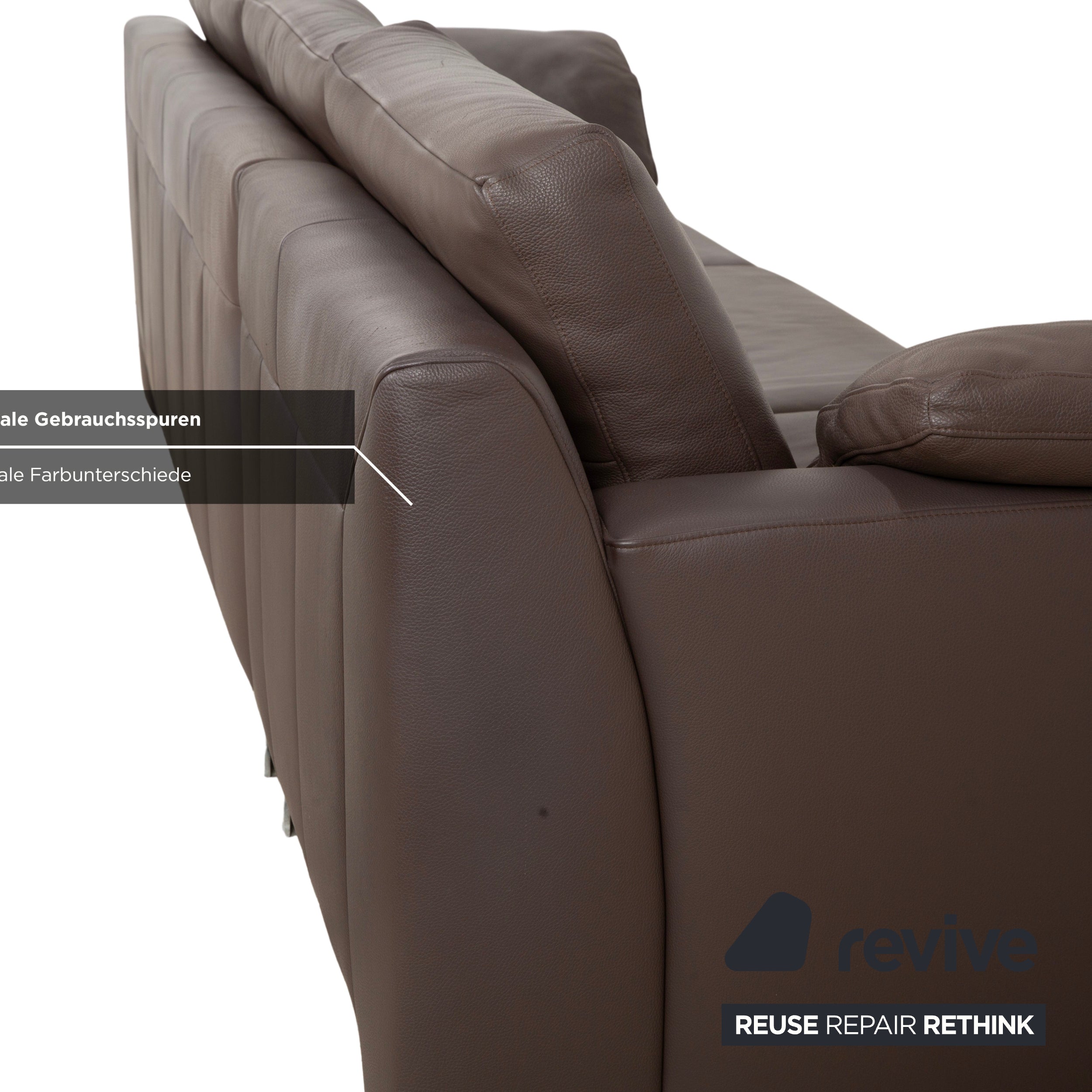 Ewald Schillig Concept Plus Leder Ecksofa Braun Mocca