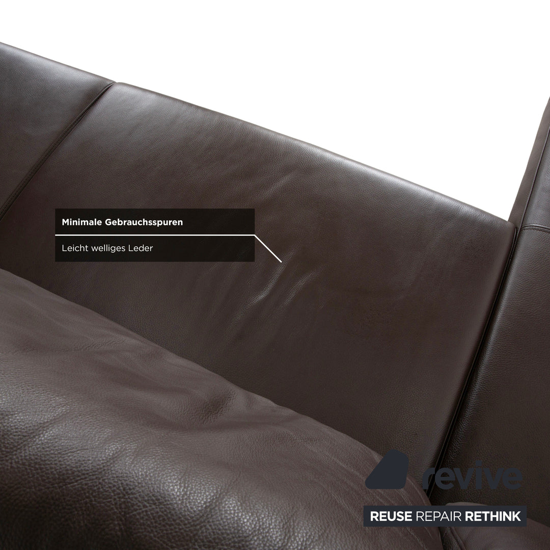Ewald Schillig Canapé d'angle Concept Plus en cuir marron moka