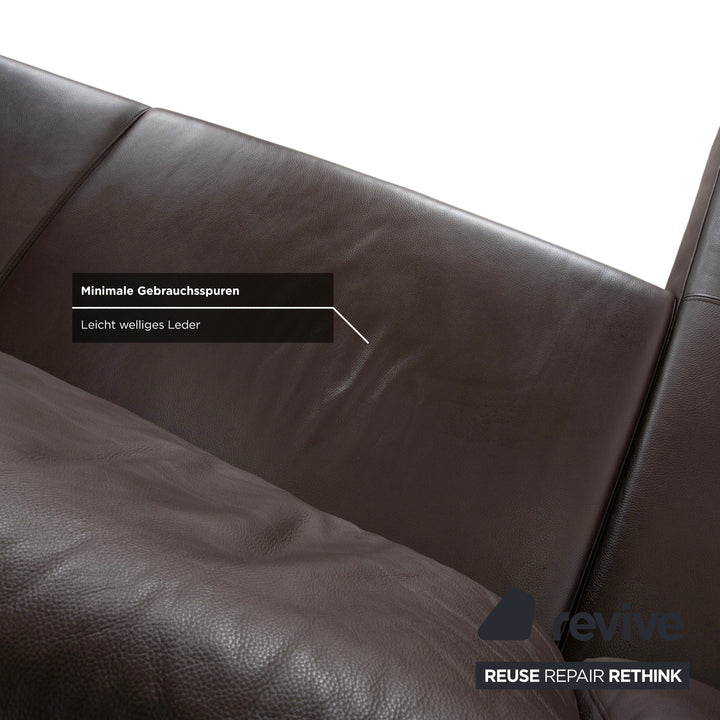 Ewald Schillig Canapé d'angle Concept Plus en cuir marron moka