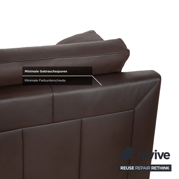 Ewald Schillig Canapé d'angle Concept Plus en cuir marron moka