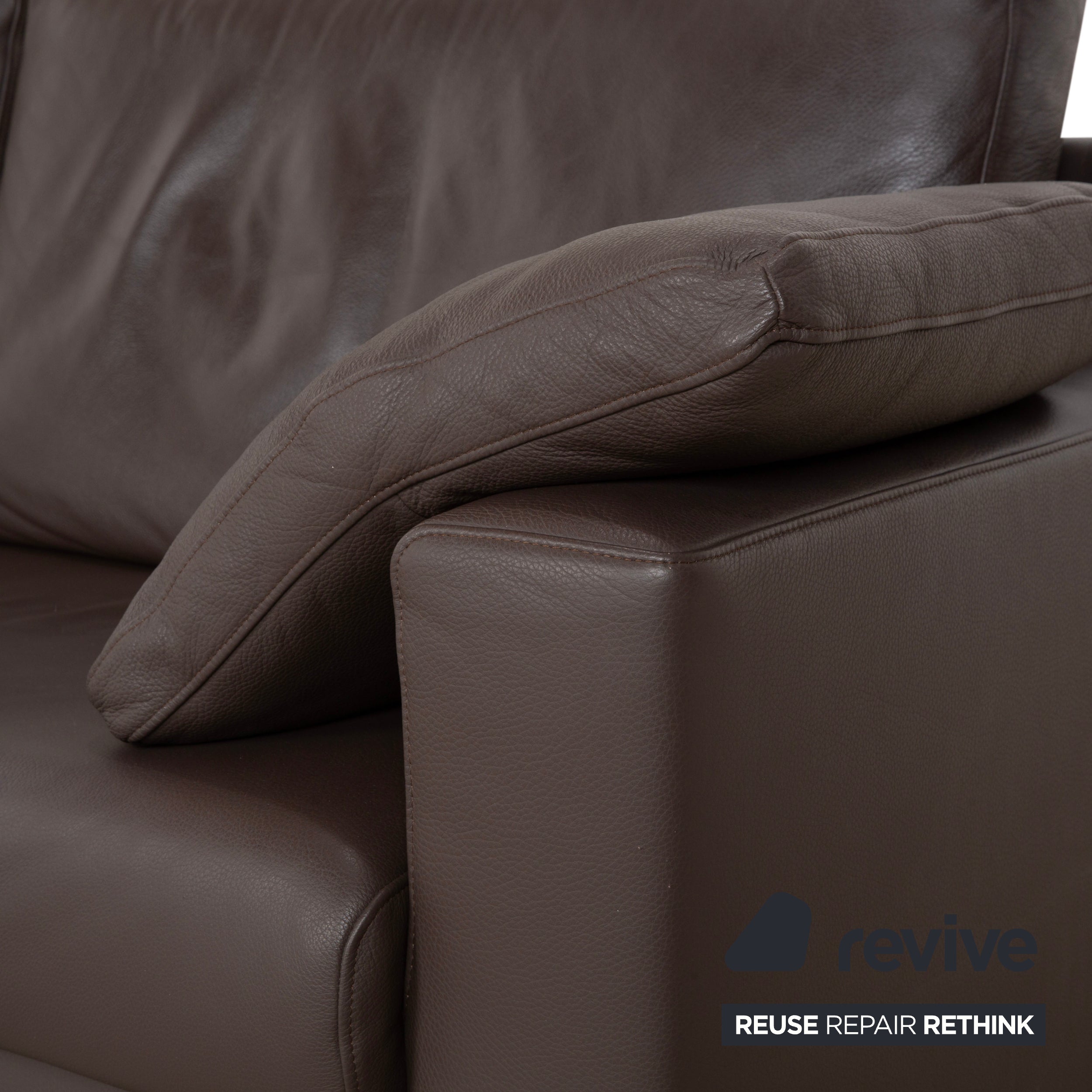 Ewald Schillig Canapé d'angle Concept Plus en cuir marron moka
