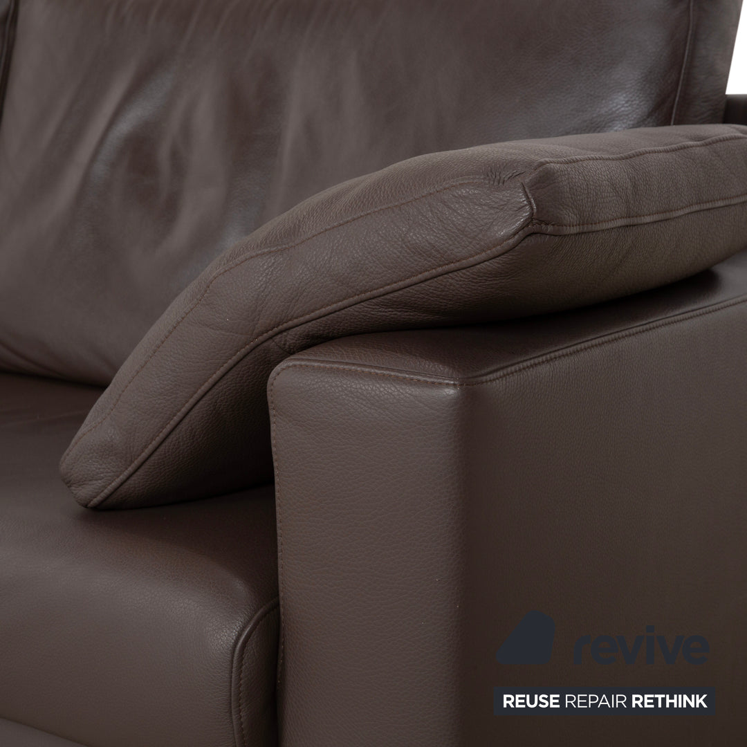 Ewald Schillig Canapé d'angle Concept Plus en cuir marron moka