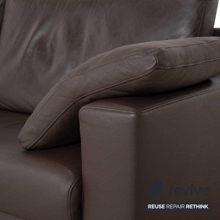 Ewald Schillig Canapé d'angle Concept Plus en cuir marron moka