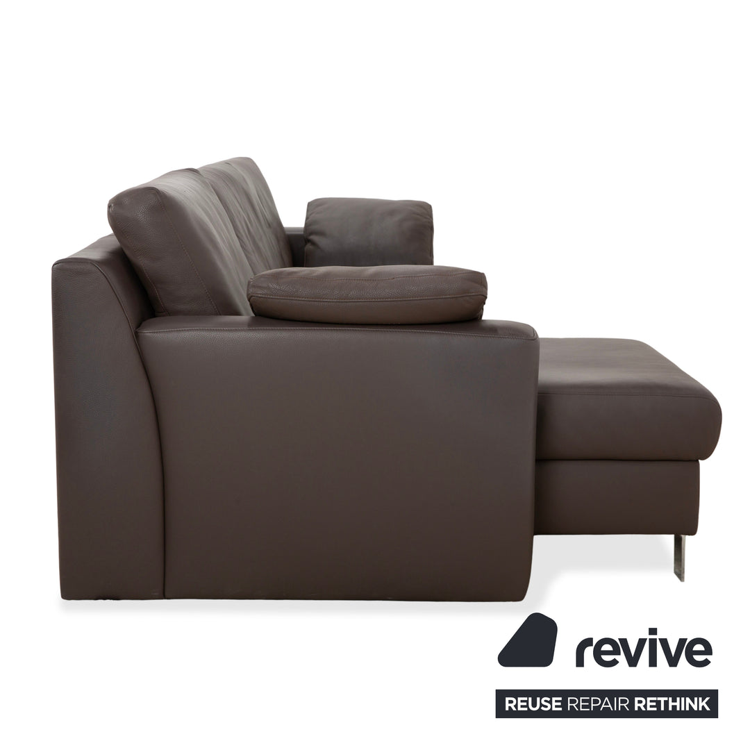 Ewald Schillig Canapé d'angle Concept Plus en cuir marron moka