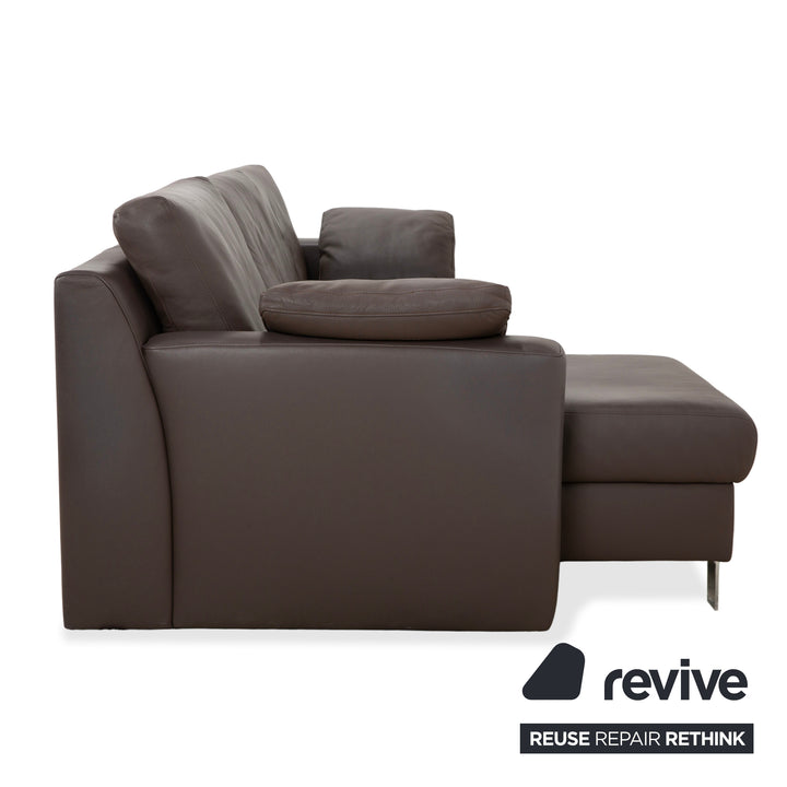 Ewald Schillig Canapé d'angle Concept Plus en cuir marron moka