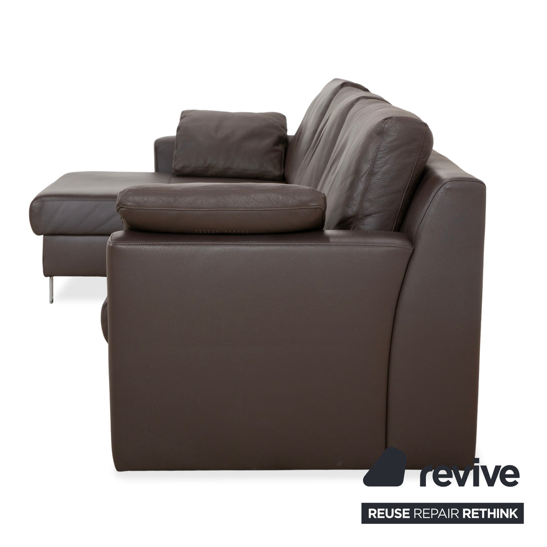 Ewald Schillig Canapé d'angle Concept Plus en cuir marron moka
