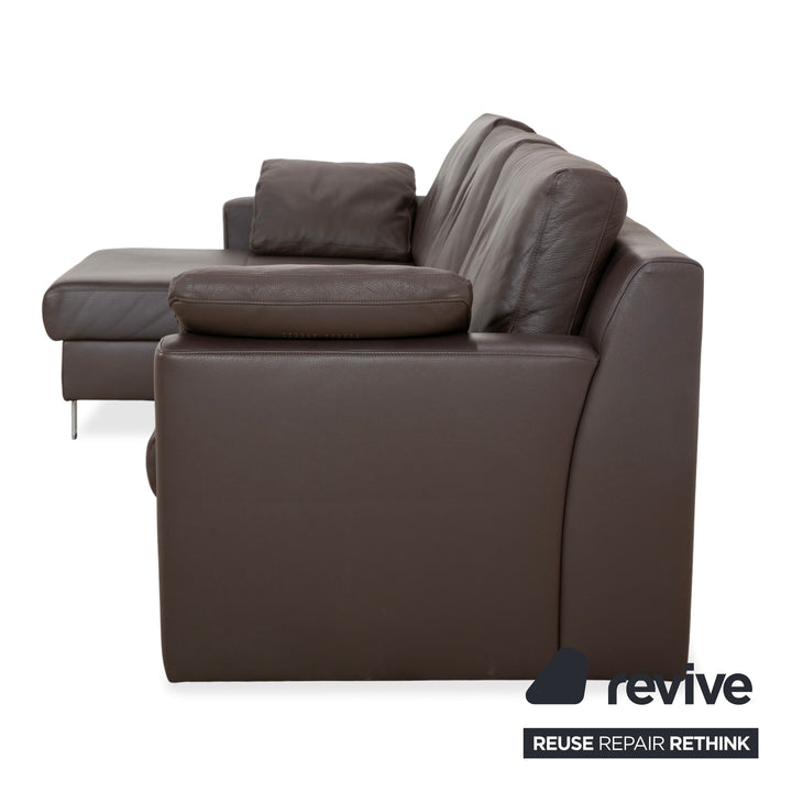 Ewald Schillig Canapé d'angle Concept Plus en cuir marron moka