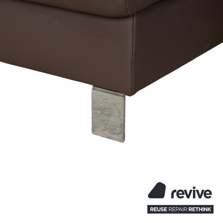 Ewald Schillig Canapé d'angle Concept Plus en cuir marron moka