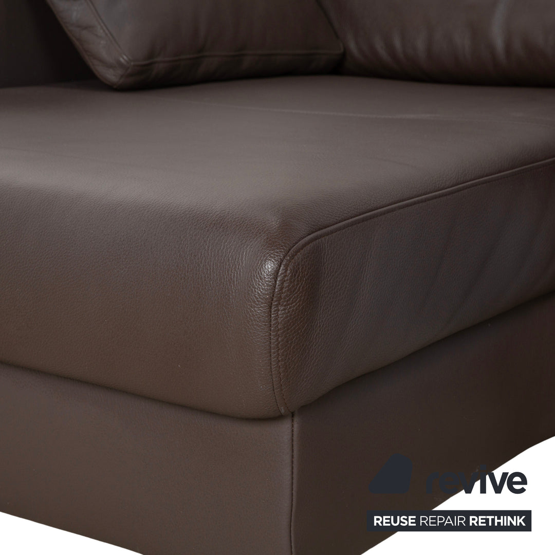 Ewald Schillig Canapé d'angle Concept Plus en cuir marron moka