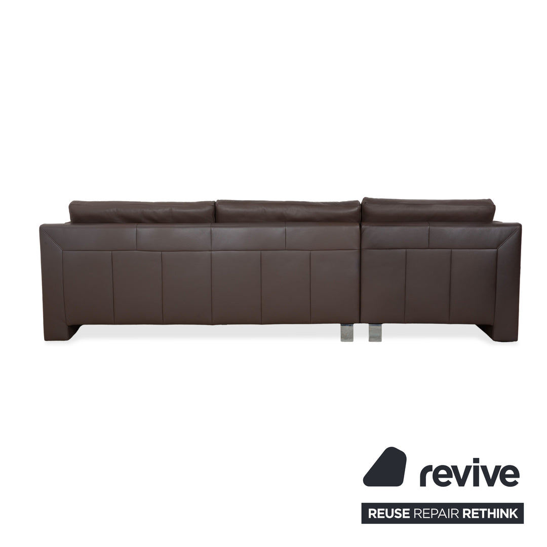 Ewald Schillig Canapé d'angle Concept Plus en cuir marron moka