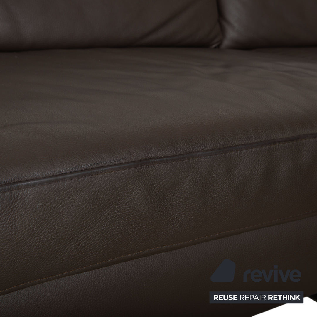 Ewald Schillig Concept Plus Leather Corner Sofa Brown Sofa Couch