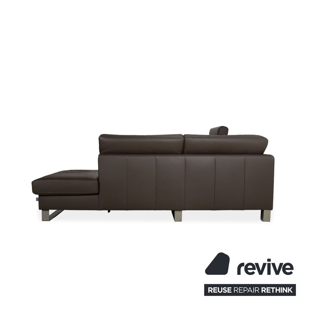 Ewald Schillig Concept Plus Leather Corner Sofa Brown Sofa Couch